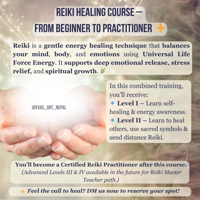 Slider Reiki Healing Certification – Level 1 & 2 Training to Awaken Your Inner Healer