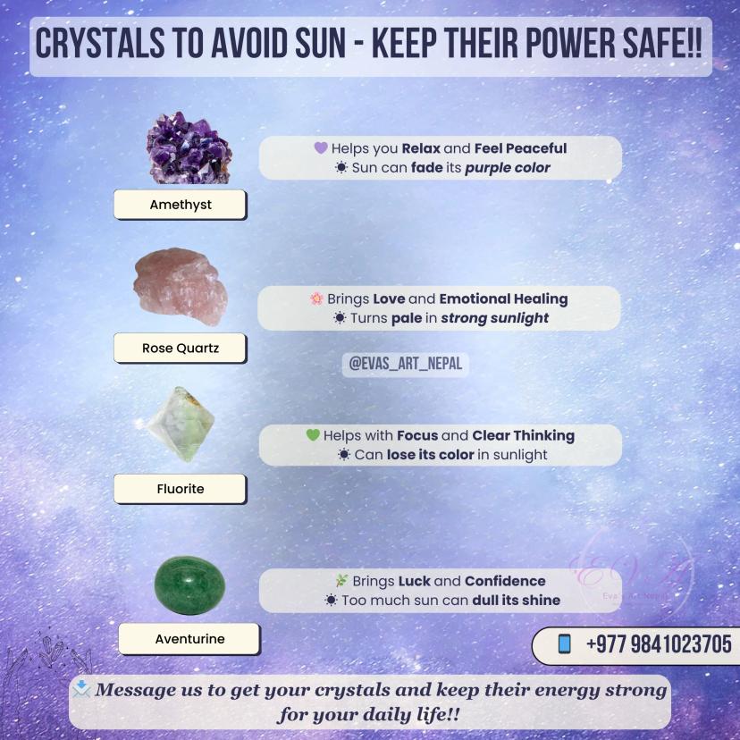Crystals to Keep Out of the Sun: Protect Their Energy & Beauty